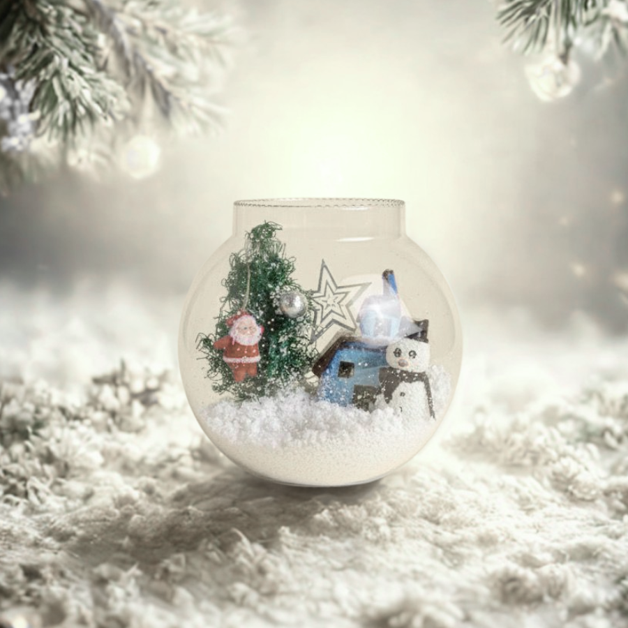 Winter Wonderland Glass Terrarium