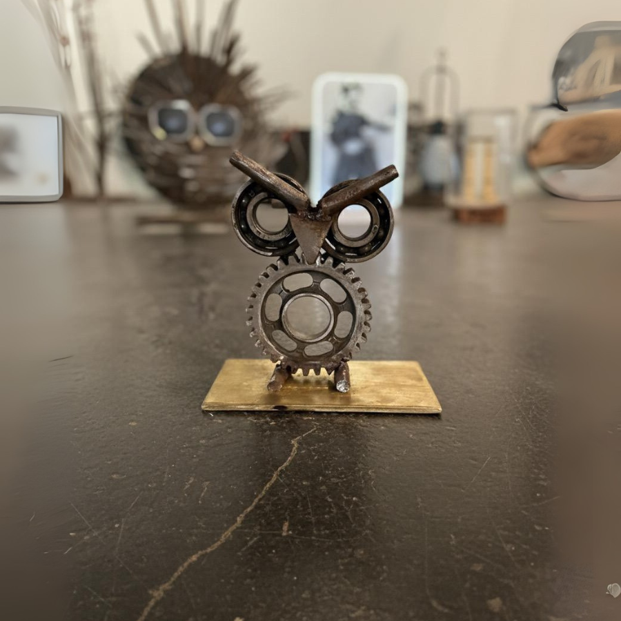 The Steampunk Owl Figurine