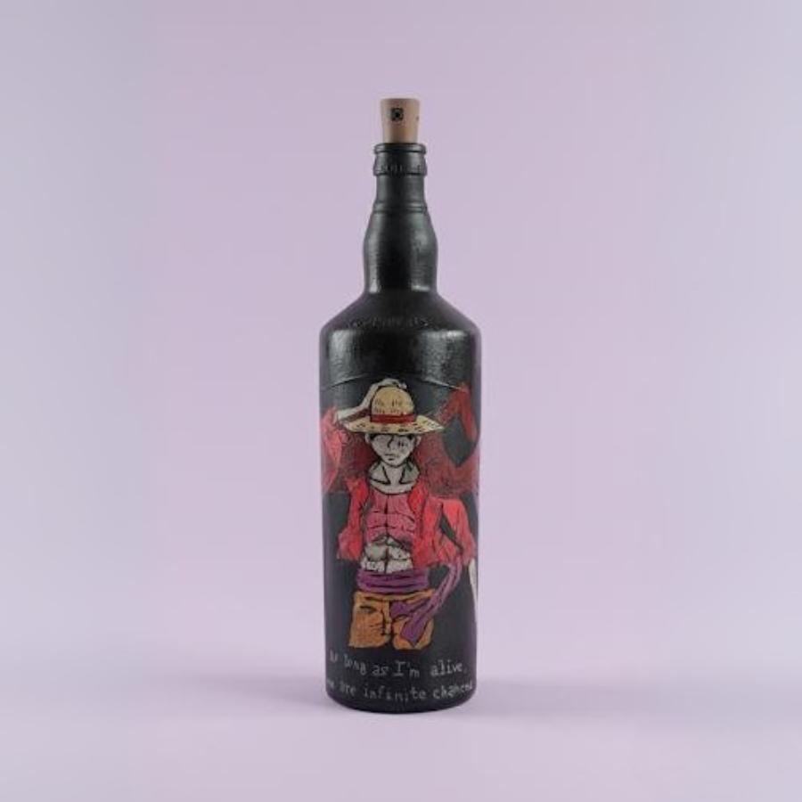 One-Piece Luffy Hand-Painted Bottle
