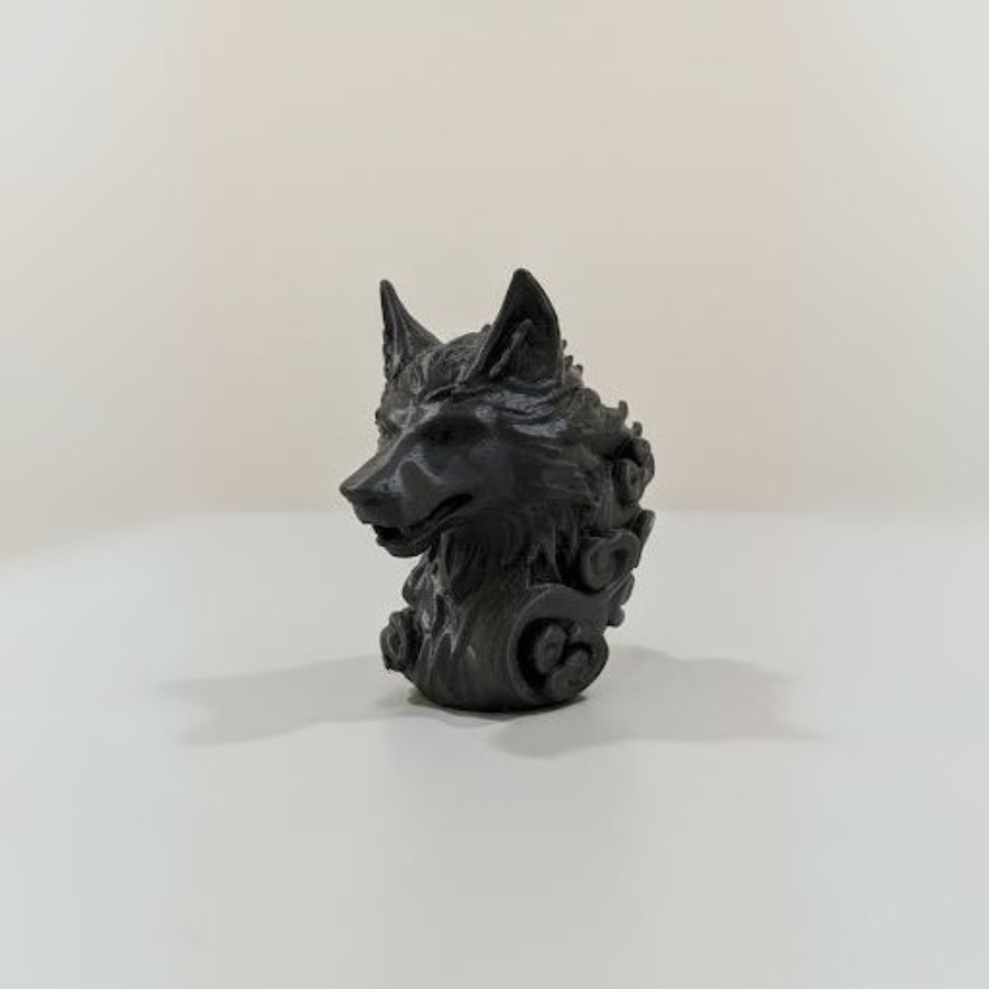 Shadow Wolf Head Figurine